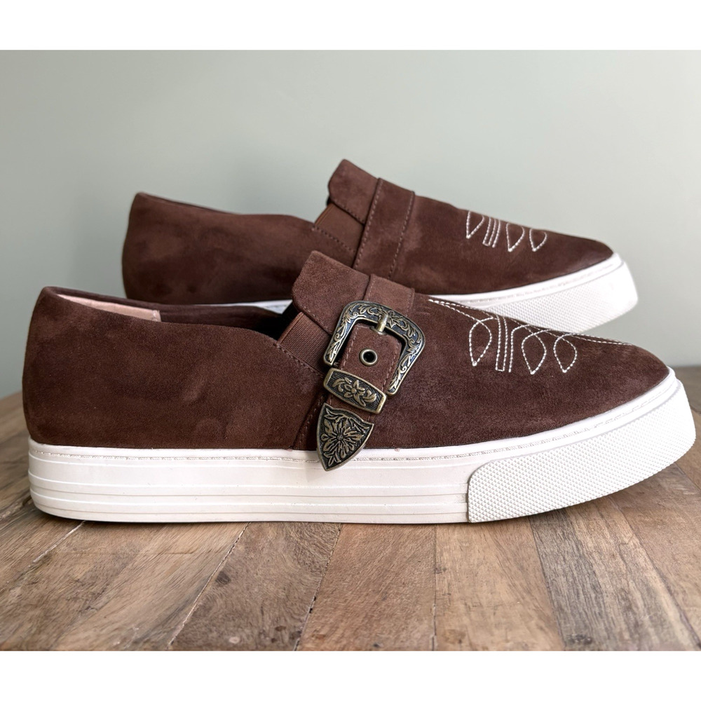 Ariat Brown Suede Flats with Buckle